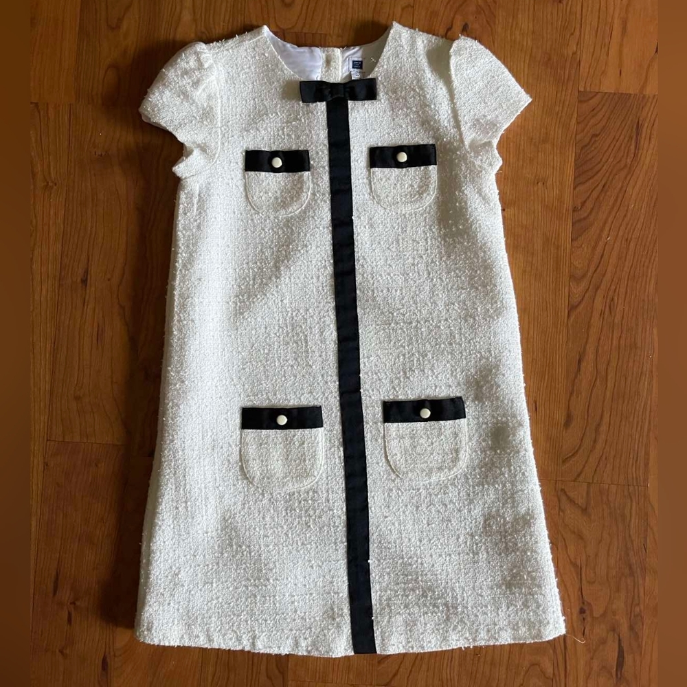 Janie and Jack white and black beautiful girls  dress size 10